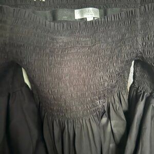 Caroline Constas Off Shoulder Smocked Top Large